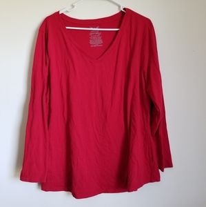 Faded Glory, red, longsleeve tee size 2x